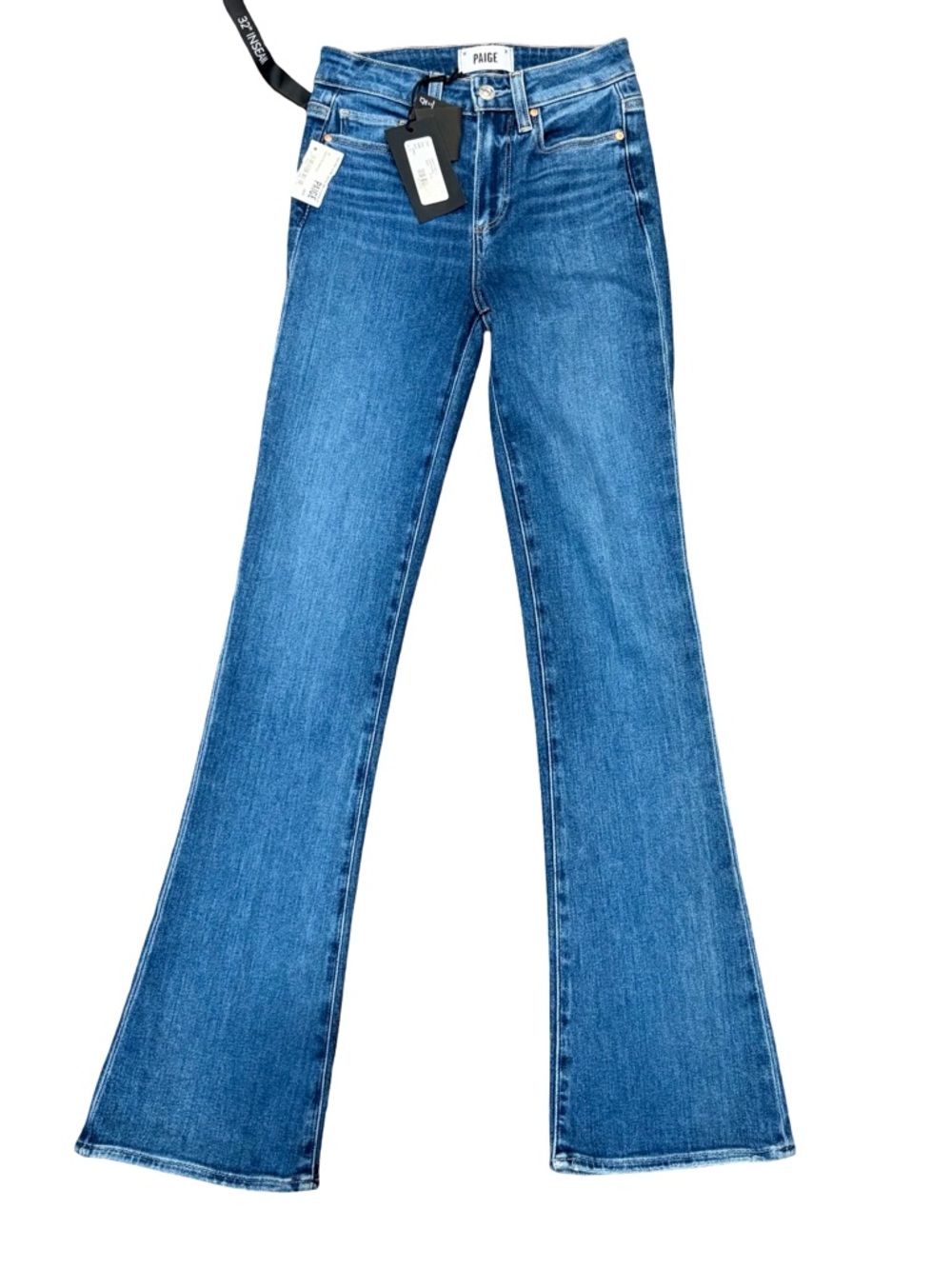 PAIGE High Rise Laurel Canyon Bootcut Jeans in Acapella NWT $279 Size 23